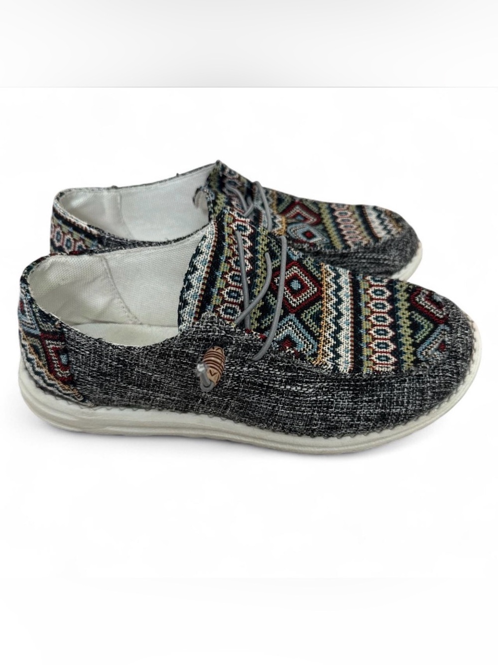 Boho Patterned Slip-On Shoes - Multicolor - Picture 4 of 5